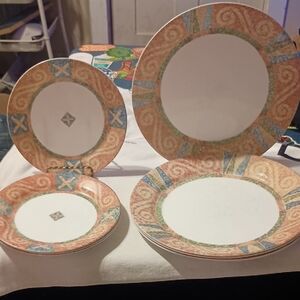Corelle Sand Art Design Dinnerware Set Of 4 Total Of 8 Very Desirable. Negotiate